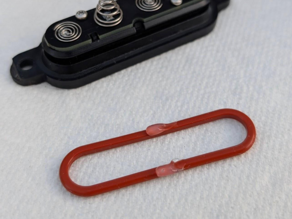 A close-up view showing pea-sized beads of lubricant on O-ring to demonstrate the starting amount
