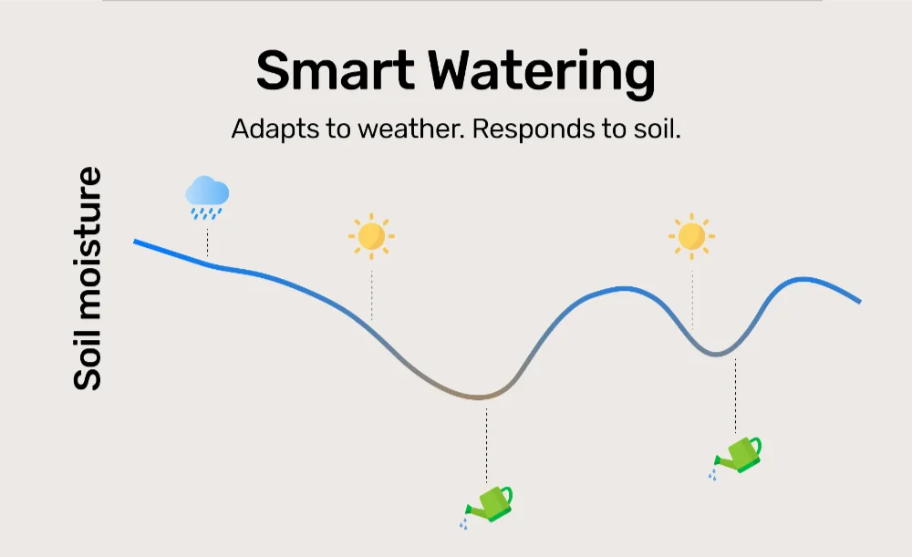 GeoDrops uses Predictive AI to recommend when and how much to water.